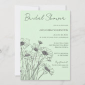 Invitation Minimaliste De Douche Nuptiale Daisy (Devant)