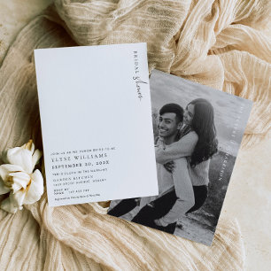 Invitation minimaliste de douche nuptiale Estelle