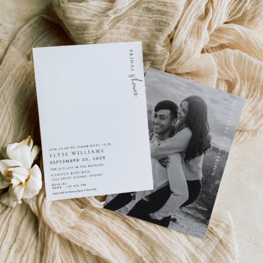 Invitation minimaliste de douche nuptiale Estelle