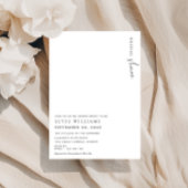 Invitation minimaliste de douche nuptiale Estelle