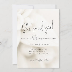Invitation minimaliste de Fête des mariées pétale