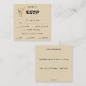 Invitation minimaliste de Feuilles Boho modifiable (Devant / Derrière)