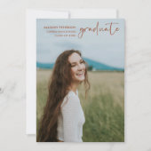 Invitation minimaliste de fin d'études secondaires (Devant)