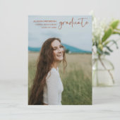 Invitation minimaliste de fin d'études secondaires (Debout devant)