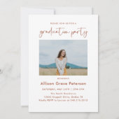 Invitation minimaliste de fin d'études secondaires (Dos)