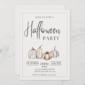 Invitation minimaliste de la fête d'Halloween (Devant / Derrière)