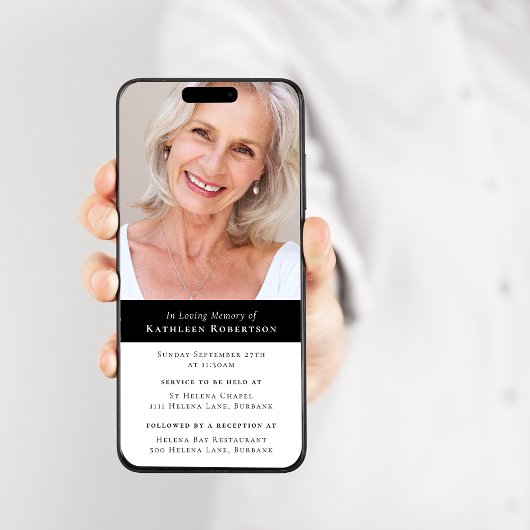 Invitation minimaliste de photos contemporaines