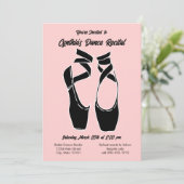 Invitation minimaliste de récital de danse de ball (Debout devant)