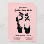 Invitation minimaliste de récital de danse de ball (Devant / Derrière)
