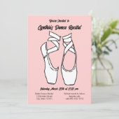 Invitation minimaliste de récital de danse de ball (Debout devant)