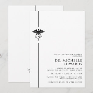 Invitation Minimaliste DNP Docteur en Pratique Infirmière Dip