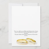 Invitation minimaliste du 40e anniversaire du Mari (Dos)