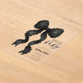 Invitation minimaliste du Baby shower noir (Poser)