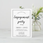 Invitation minimaliste du Fiançailles de calligrap (Debout devant)