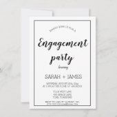 Invitation minimaliste du Fiançailles de calligrap (Devant)