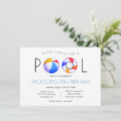 Invitation minimaliste du Pool Party (Debout devant)