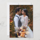 Invitation Minimaliste Elegant Gold Mariage photo moderne (Dos)