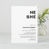 Invitation Minimaliste Élégant Révélation de genre (Debout devant)