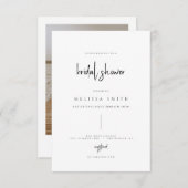 Invitation minimaliste Élégante Douche nuptiale (Devant / Derrière)