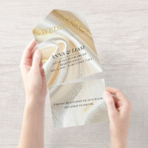 Invitation minimaliste en or de luxe