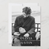 Invitation Minimaliste Enregistrer la date (Dos)