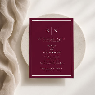 Invitation Minimaliste et Chic Brunch de l'après-mariage Bo