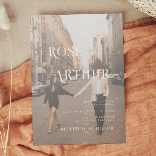 Invitation Minimaliste et chic noir et blanc