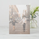 Invitation Minimaliste et chic noir et blanc (Debout devant)