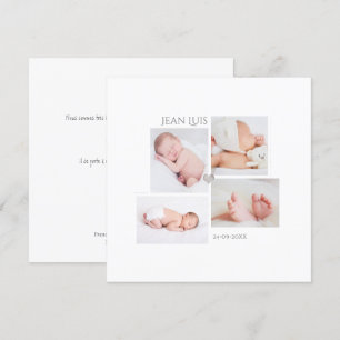 Invitation Minimaliste Faire partie de Naissance Garçon