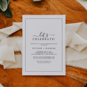 Invitation Minimaliste Fêtons