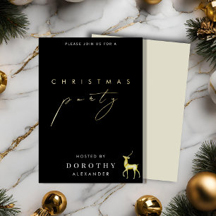 Invitation minimaliste Foil Christmas Party