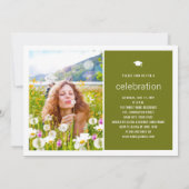 Invitation Minimaliste Graduate Photo Simple Graduate Party (Dos)