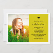 Invitation Minimaliste Graduate Photo Simple Graduate Party (Dos)