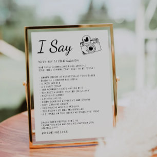 Invitation Minimaliste I Spy Mariage Jeu, Fun Réception Chass