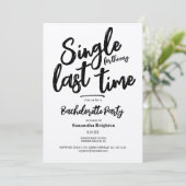 Invitation minimaliste Kraft Bachelorette Party (Debout devant)