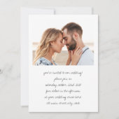 Invitation Minimaliste manuscrit 2 Mariage photo (Devant)