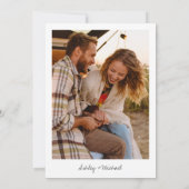 Invitation Minimaliste manuscrit 2 Mariage photo (Dos)