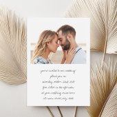 Invitation Minimaliste manuscrit 2 Mariage photo