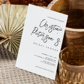 Invitation minimaliste manuscrite de douche nuptia