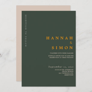 Invitation minimaliste Mariage de automne moderne