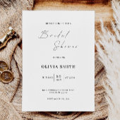 Invitation minimaliste Mariage de douche nuptiale