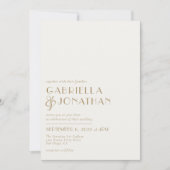 Invitation minimaliste marine moderne Blue Gold (Devant)