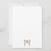 Invitation Minimaliste Martini Chic Anniversaire Brun (Dos)