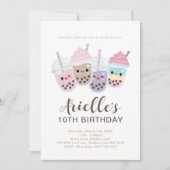 Invitation Minimaliste Mignonne pour Thé à Boules (Devant)