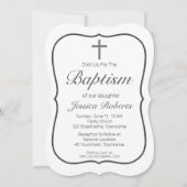 Invitation minimaliste minimaliste de bracket blan (Devant)