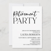 Invitation Minimaliste minimaliste Simple Élégant Parti de re (Devant)