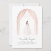 Invitation minimaliste Moder Romantique Douche nup (Devant)