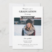 Invitation minimaliste moderne (Dos)