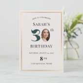 Invitation minimaliste moderne 30e anniversaire (Debout devant)