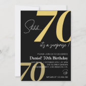 Invitation minimaliste moderne 70e anniversaire (Devant)
